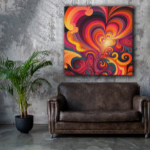Psychedelische surrealistische werveling hartpatro