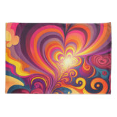 Psychedelische surrealistische werveling hartpatro kussensloop (Achterkant-Links)