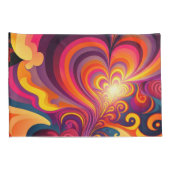 Psychedelische surrealistische werveling hartpatro kussensloop (Achterkant-Rechts)