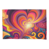 Psychedelische surrealistische werveling hartpatro kussensloop (Voorkant-Links)