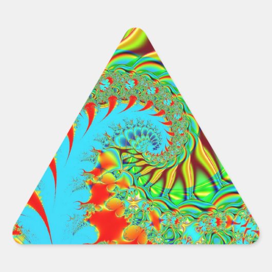Psychedelische swirl art fractal sticker (Voorkant)
