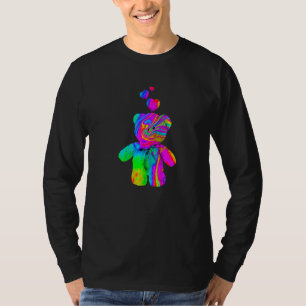 Psychedelische teddybeer Trippy kleurrijke teddybe T-shirt