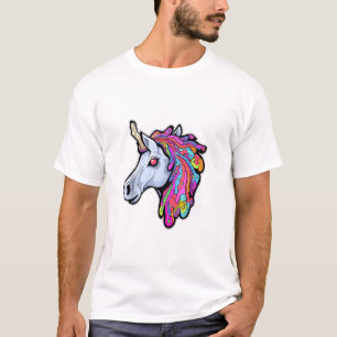 Psychedelische Tekk-feest Eenhoorn Trippy EDM Rave T-shirt