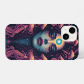 Psychedelische telefoonhoes met derde oog iPhone hoesje (Achterkant horizontaal)