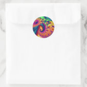 Psychedelische Tendrils (Sticker) Ronde Sticker (Tas)