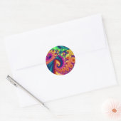 Psychedelische Tendrils (Sticker) Ronde Sticker (Envelop)