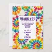 Psychedelische Tie Dye Bedankkaartjes Kaart (Voorkant)