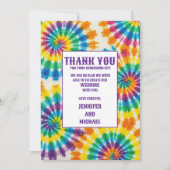 Psychedelische Tie Dye Bedankkaartjes Kaart (Voorkant)