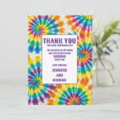 Psychedelische Tie Dye Bedankkaartjes Kaart (Staand voorkant)