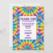 Psychedelische Tie Dye Bedankkaartjes Kaart (Voorkant)
