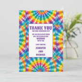 Psychedelische Tie Dye Bedankkaartjes Kaart (Staand voorkant)