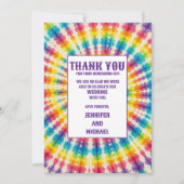 Psychedelische Tie Dye Bedankkaartjes Kaart (Voorkant)