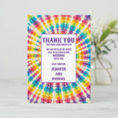 Psychedelische Tie Dye Bedankkaartjes Kaart (Staand voorkant)
