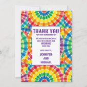 Psychedelische Tie Dye Bedankkaartjes Kaart (Voorkant)