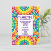 Psychedelische Tie Dye Bedankkaartjes Kaart (Staand voorkant)