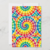 Psychedelische Tie Dye Bedankkaartjes Kaart (Achterkant)