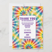 Psychedelische Tie Dye Bedankkaartjes Kaart (Voorkant)