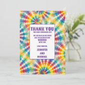 Psychedelische Tie Dye Bedankkaartjes Kaart (Staand voorkant)