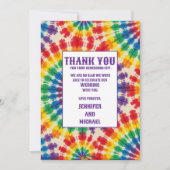 Psychedelische Tie Dye Bedankkaartjes Kaart (Voorkant)