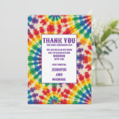 Psychedelische Tie Dye Bedankkaartjes Kaart (Staand voorkant)