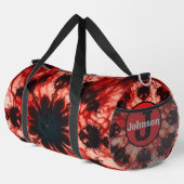 Psychedelische Tie Dye Bloom Monogram Gepersonalis Plunjezak (Rechterhoek)
