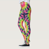 Psychedelische Tie Dye Effect Naadloos Patroon Leggings (Links)