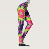 Psychedelische Tie Dye Effect Naadloos Patroon Leggings (Rechts)