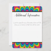 Psychedelische Tie Dye Extra Info Kaart (Achterkant)