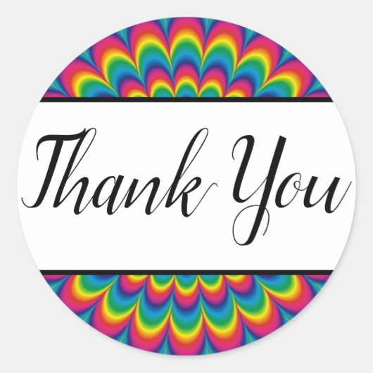 Psychedelische Tie Dye Favor Stickers (Voorkant)