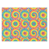 Psychedelische Tie Dye | Groovy Retro Tafelkleed (Voorkant (Horizontaal))