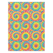 Psychedelische Tie Dye | Groovy Retro Tafelkleed (Voorkant)