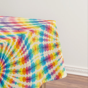 Psychedelische Tie Dye Groovy Retro Tafelkleed
