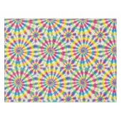 Psychedelische Tie Dye | Groovy Retro Tafelkleed (Voorkant (Horizontaal))