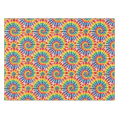 Psychedelische Tie Dye | Groovy Retro Tafelkleed (Voorkant (Horizontaal))