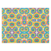 Psychedelische Tie Dye | Groovy Retro Tafelkleed (Voorkant (Horizontaal))