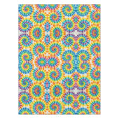Psychedelische Tie Dye | Groovy Retro Tafelkleed (Voorkant)