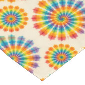 Psychedelische Tie Dye | Groovy Retro Tafelkleed (Gekanteld)