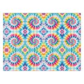Psychedelische Tie Dye | Groovy Retro Tafelkleed (Voorkant (Horizontaal))