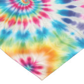 Psychedelische Tie Dye | Groovy Retro Tafelkleed (Gekanteld)