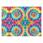 Psychedelische Tie Dye | Groovy Retro Tafelkleed (Voorkant (Horizontaal))