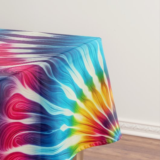 Psychedelische Tie Dye | Groovy Retro Tafelkleed (Voorbeeld)