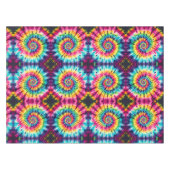 Psychedelische Tie Dye | Groovy Retro Tafelkleed (Voorkant (Horizontaal))