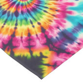 Psychedelische Tie Dye | Groovy Retro Tafelkleed (Gekanteld)