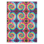 Psychedelische Tie Dye | Groovy Retro Tafelkleed (Voorkant)