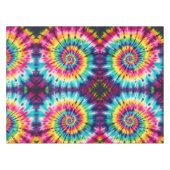 Psychedelische Tie-Dye | Groovy Retro Tafelkleed (Voorkant (Horizontaal))