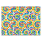 Psychedelische Tie Dye | Groovy Retro Tafelkleed (Voorkant (Horizontaal))