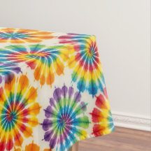 Psychedelische Tie Dye | Groovy Retro Tafelkleed