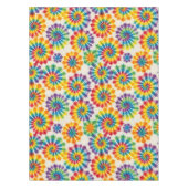 Psychedelische Tie Dye | Groovy Retro Tafelkleed (Voorkant)