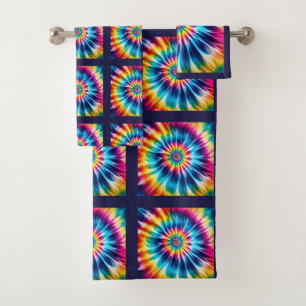 Psychedelische Tie-Dye-Patroon Handdoekenset Bad Handdoek