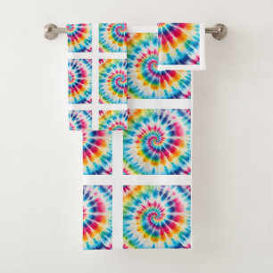 Psychedelische Tie Dye Patroon Handdoekenset Bad Handdoek